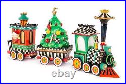 NEW MacKenzie-Childs Christmas Train Ornaments Set of 3