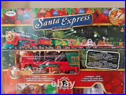 NIB TESTED Santa Express EZTEC Christmas Train Set 47 Pieces With Lights & Sounds NIB TESTED Santa Express EZTEC Christmas Train Set 47 Pieces With Lights & Sounds