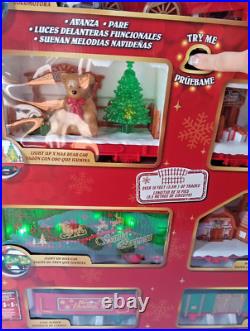 NIB TESTED Santa Express EZTEC Christmas Train Set 47 Pieces With Lights & Sounds NIB TESTED Santa Express EZTEC Christmas Train Set 47 Pieces With Lights & Sounds