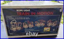 NOS Animated Christmas Train Rope Light Yard Decoration 4 Pc Sealed Box New NOS Animated Christmas Train Rope Light Yard Decoration 4 Pc Sealed Box New
