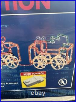 NOS Animated Christmas Train Rope Light Yard Decoration 4 Pc Sealed Box New