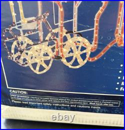 NOS Animated Christmas Train Rope Light Yard Decoration 4 Pc Sealed Box New