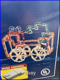 NOS Animated Christmas Train Rope Light Yard Decoration 4 Pc Sealed Box New NOS Animated Christmas Train Rope Light Yard Decoration 4 Pc Sealed Box New