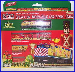 N Scale By Kato-f40ph, Operation North Pole Christmas Train #106-2015 Train Set
