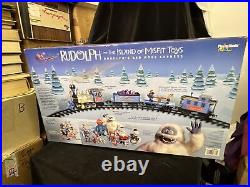 New 2001 Bass-rankin Rudolph's Red Nose Express Train Set Mib Factory Sealed Set