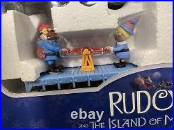 New 2001 Bass-rankin Rudolph's Red Nose Express Train Set Mib Factory Sealed Set