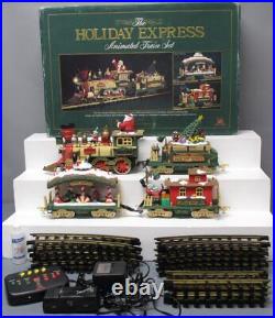New Bright 380 G Scale Holiday Express Animated Steam Train Set EX/Box