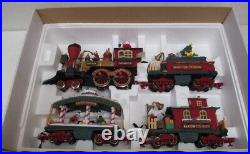 New Bright 384 Christmas Holiday Express G Gauge Steam Starter Train Set EX/Box