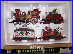 New Bright Christmas Holiday Express Animated Train Set Santa #384