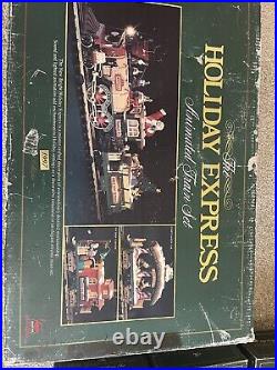 New Bright HOLIDAY EXPRESS Animated Christmas Train Set 380 Plus 4 Extra Cars