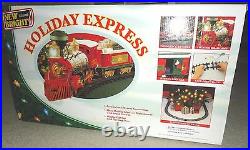 New Bright Holiday Express 1 Engine & 3 Car Train Set With Music & Train Sounds