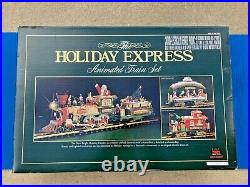 New Bright Holiday Express 380 Animated Train Set Christmas Santa New! Read