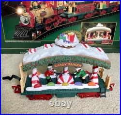 New Bright Holiday Express Animated Christmas Train Set Railroad #384 EXCELLENT