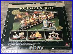 New Bright Holiday Express Animated Christmas Train Set + Station #387 Complete