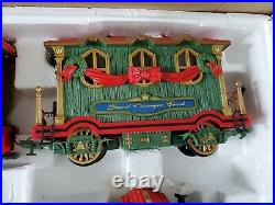 New Bright Holiday Sleigh Bell Express Animated Christmas Train Set #382