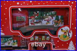 New Disney Mickey Mouse Holiday Express 36 Pc Collectors Christmas Train Set