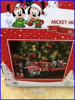 New Disney Mickey Mouse Holiday Express 36 Piece Collectors Edition Train Set