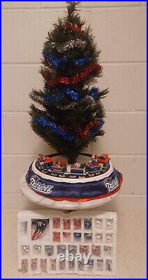 New England Patriots lighted Musical Christmas Tree NFL Train Set