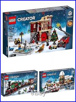 New LEGO Xmas Creator Sets 10254 Holiday Train + 10259 Station + 10263 Fire Stn