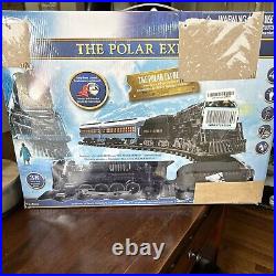 New Lionel The Polar Express 38 Piece Train Set with Santa's Bell 712074, BOX TEAR