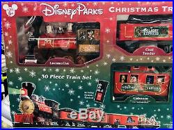 New Rare Disney Parks Christmas Train Set 30 Piece Sealed-never Opened
