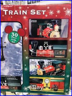 New Rare Disney Parks Christmas Train Set 30 Piece Sealed-never Opened
