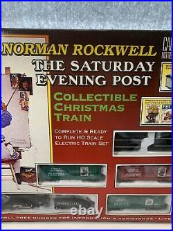 New Sealed Life Like Trains Set Rare Norman Rockwell Post Christmas Complete