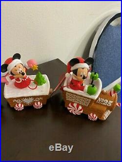 New Set Hallmark Disney Christmas Express Train Mickey Goofy Pluto Donald Minnie