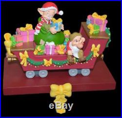 Nib Disney Shopping Christmas Train Stocking Holder Set Of 4 Dumbo Mickey Dwarfs