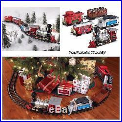 North Pole Classic Train Track Set Sounds Christmas Tree Holiday Electric Gift