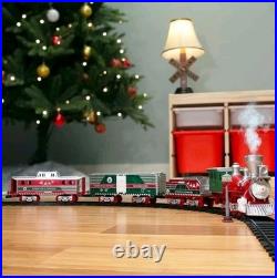 North Pole Express Battery O Gauge Toy Train Set with Remote, Locomotive, Train