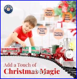 North Pole Express Battery O Gauge Toy Train Set with Remote, Locomotive, Train