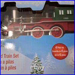 North Pole Express Battery O Gauge Toy Train Set with Remote, Locomotive, Train