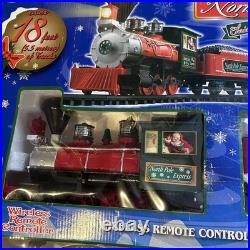 North Pole Express Train Set Musical Elf Version Wireless Remote 18ft Track