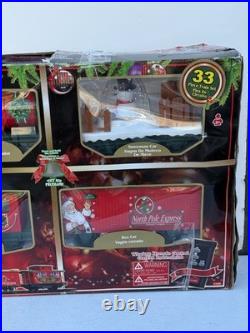 North Pole Express Train Set Wireless Remote Lights & Sounds Complete By EZTEC