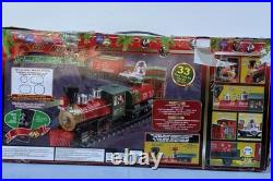 North Pole Express Train Set Wireless Remote Lights & Sounds Complete By EZTEC