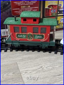 North Pole Express Train Set Wireless Remote Lights & Sounds Complete By EZTEC