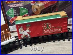 North Pole Express Train Set Wireless Remote Lights & Sounds Complete By EZTEC