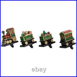Northlight Set of 4 Merry Christmas Train Stocking Holders 5