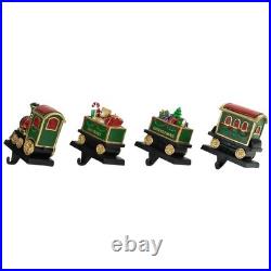 Northlight Set of 4 Merry Christmas Train Stocking Holders 5