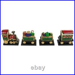 Northlight Set of 4 Merry Christmas Train Stocking Holders 5