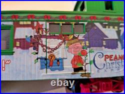Peanuts Christmas Express Train Car Hawthorne Village Happy Holidays Caboose COA Peanuts Christmas Express Train Car Hawthorne Village Happy Holidays Caboose COA