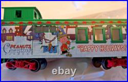 Peanuts Christmas Express Train Car Hawthorne Village Happy Holidays Caboose COA