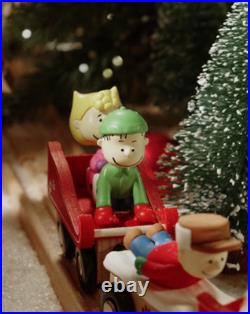 Peanuts Christmas Village Peanuts Toy Train Set Motorized with Figures