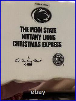 Penn State Nittany Lions Christmas Express Train Set Danbury Mint Original Box