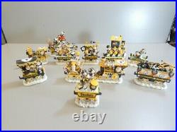 Pittsburgh Steelers Danbury Mint COMPLETE 12 Piece Christmas Express Train Set