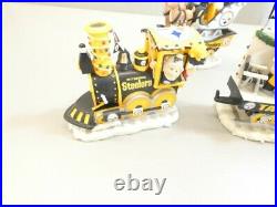 Pittsburgh Steelers Danbury Mint COMPLETE 12 Piece Christmas Express Train Set