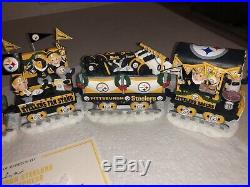 Pittsburgh Steelers NFL Danbury Mint Christmas Express train set complete set