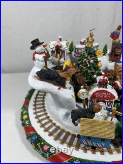 (RARE) Danbury Mint Yorkie Dog Christmas Tree Wonderland Train Set RETIRED