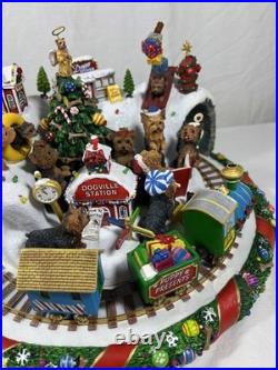 (RARE) Danbury Mint Yorkie Dog Christmas Tree Wonderland Train Set RETIRED